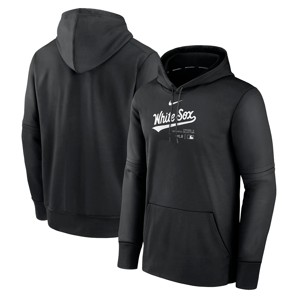 Men's Nike Black Chicago White Sox Authentic Collection Practice Performance Pullover Hoodie