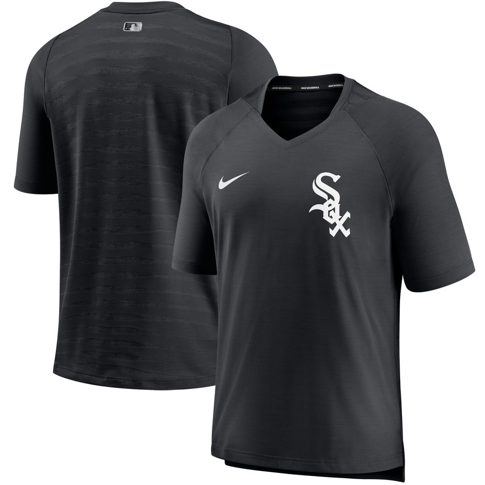 Men's Nike Black Chicago White Sox Authentic Collection Pregame Performance V-Neck T-Shirt