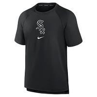 T-shirt Nike pour homme, noir, Chicago White Sox, Authentic Collection, avant-match, performance raglan