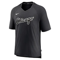 T-shirt à encolure en V raglan Performance d'avant-match Nike Chicago White Sox Authentic Collection pour homme