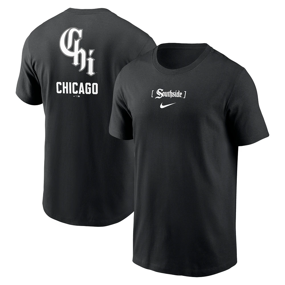 T-shirt Nike noir Chicago White Sox City Connect 2-Hit pour homme