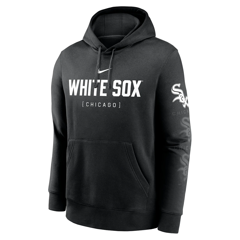 Sweat à capuche Nike Chicago White Sox Fashion Club pour homme, noir