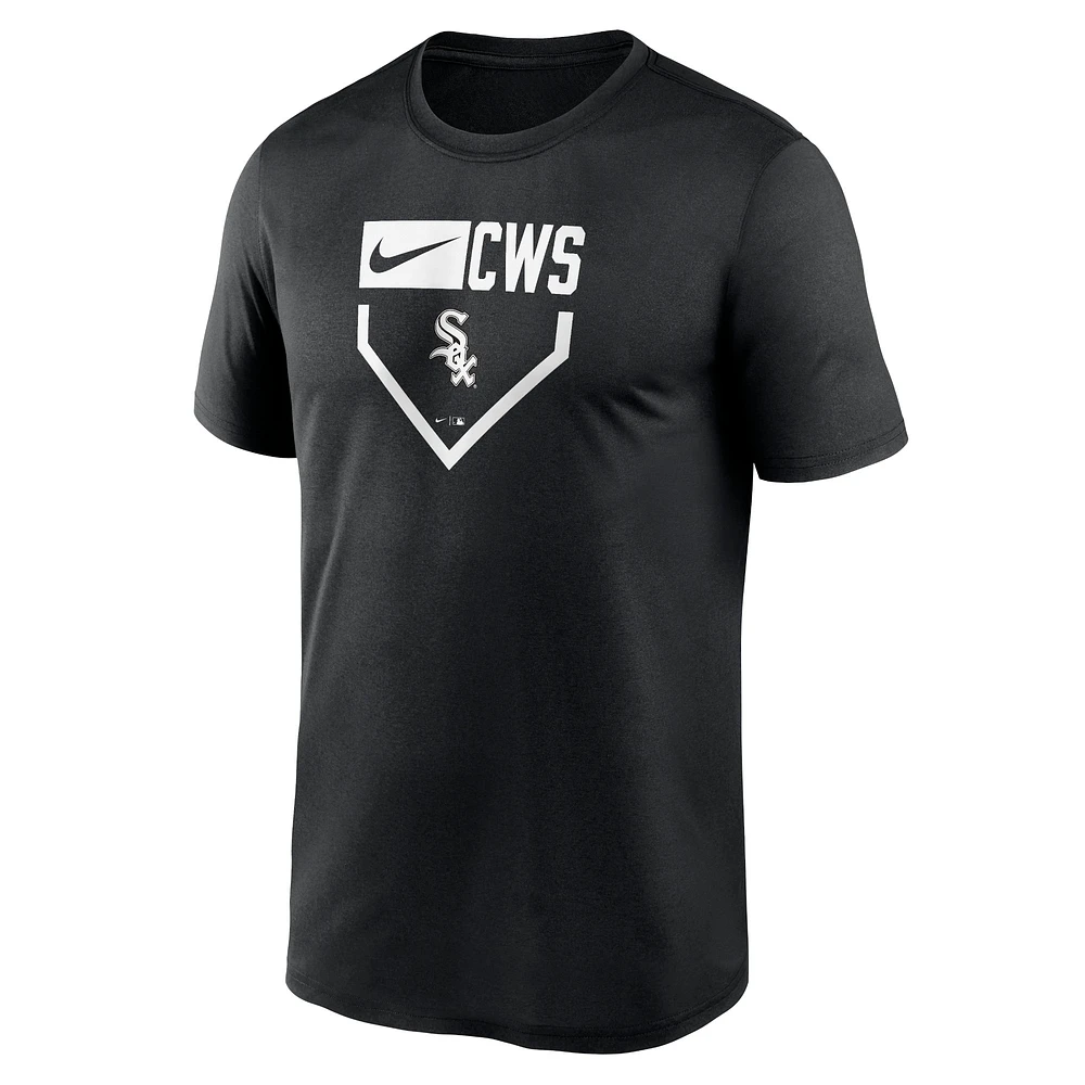 T-shirt Nike Black Chicago White Sox Home Plate Icon Legend Performance pour homme