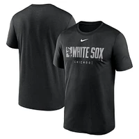 T-shirt Nike Performance Knockout Legend Chicago White Sox pour homme, noir