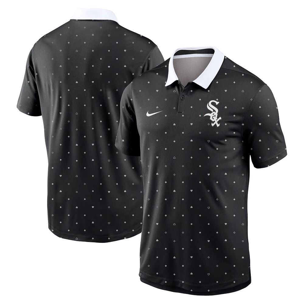 Men's Nike Black Chicago White Sox Legacy Icon Vapor Performance Polo