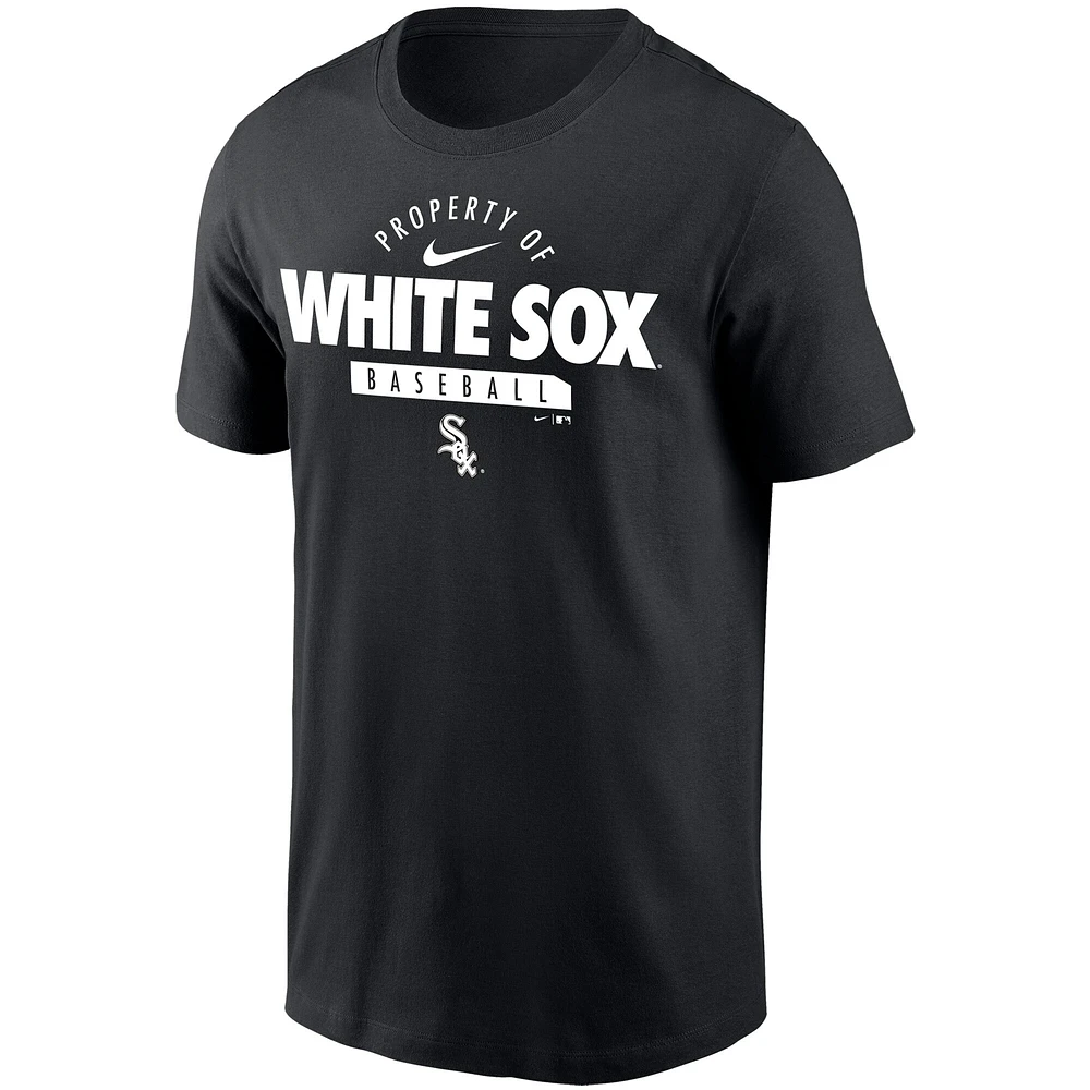 T-shirt Nike noir Chicago White Sox Primetime Property Of Practice pour homme