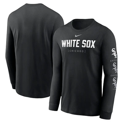 T-shirt à manches longues Nike Chicago White Sox Repeater pour homme