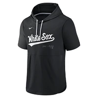 Men's Nike Black Chicago White Sox Springer Short Sleeve Team Pullover Hoodie