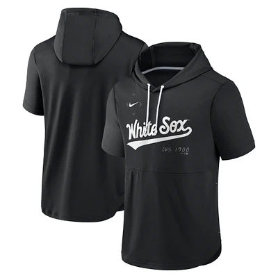 Men's Nike Black Chicago White Sox Springer Short Sleeve Team Pullover Hoodie