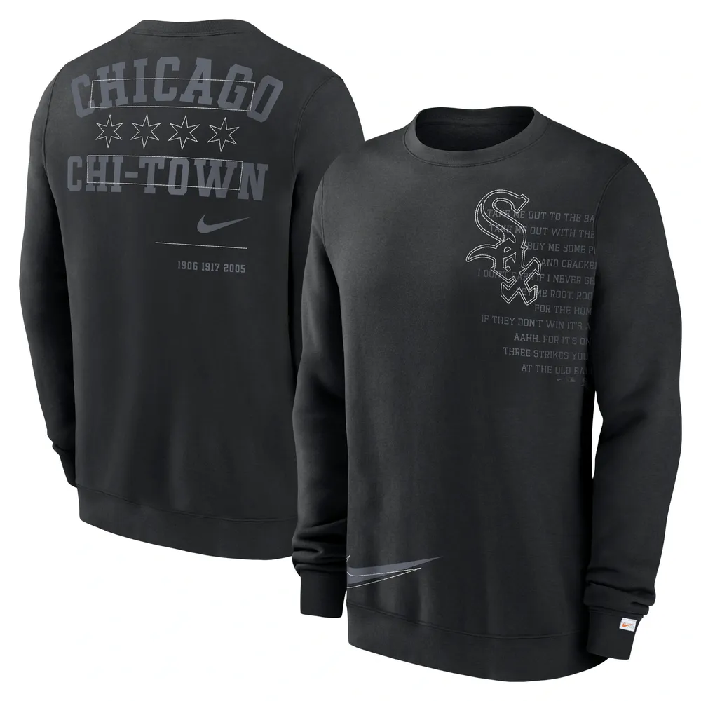 Men's Nike Black Chicago White Sox Statement Ball Game Fleece Pullover Sweatshirt