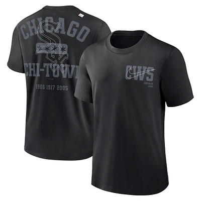 T-shirt Nike Chicago White Sox Statement Game Over pour homme, noir