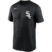 T-shirt Nike pour homme, noir, Chicago White Sox, Wordmark Legend Performance