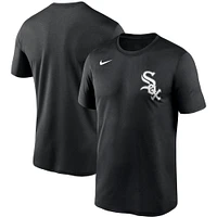 T-shirt Nike pour homme, noir, Chicago White Sox, Wordmark Legend Performance