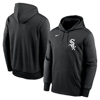 Sweat à capuche Nike Therma Performance noir Chicago White Sox Wordmark pour homme