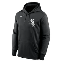 Men's Nike Black Chicago White Sox Wordmark Therma Performance Pullover Hoodie