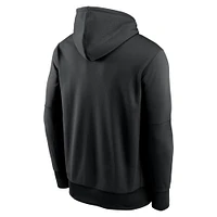 Men's Nike Black Chicago White Sox Wordmark Therma Performance Pullover Hoodie