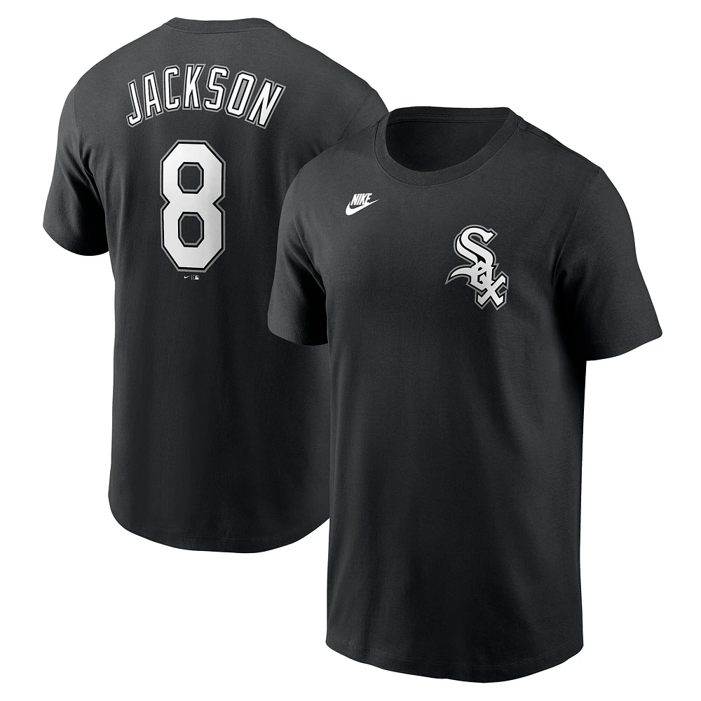 T-shirt Nike Bo Jackson pour homme, noir, Chicago White Sox, Cooperstown Collection Fuse avec nom et numéro