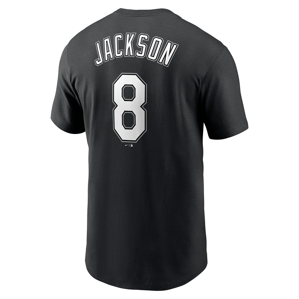 T-shirt Nike Bo Jackson pour homme, noir, Chicago White Sox, Cooperstown Collection Fuse avec nom et numéro