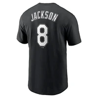 T-shirt Nike Bo Jackson pour homme, noir, Chicago White Sox, Cooperstown Collection Fuse avec nom et numéro