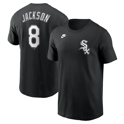 T-shirt Nike Bo Jackson pour homme, noir, Chicago White Sox, Cooperstown Collection Fuse avec nom et numéro