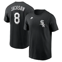 T-shirt Nike Bo Jackson pour homme, noir, Chicago White Sox, Cooperstown Collection Fuse avec nom et numéro