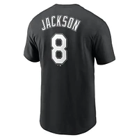 T-shirt Nike Bo Jackson pour homme, noir, Chicago White Sox, Cooperstown Collection, nom et numéro