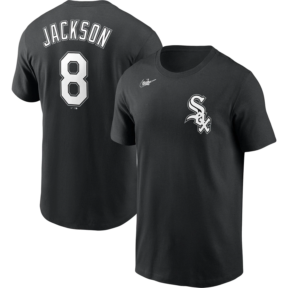 T-shirt Nike Bo Jackson pour homme, noir, Chicago White Sox, Cooperstown Collection, nom et numéro