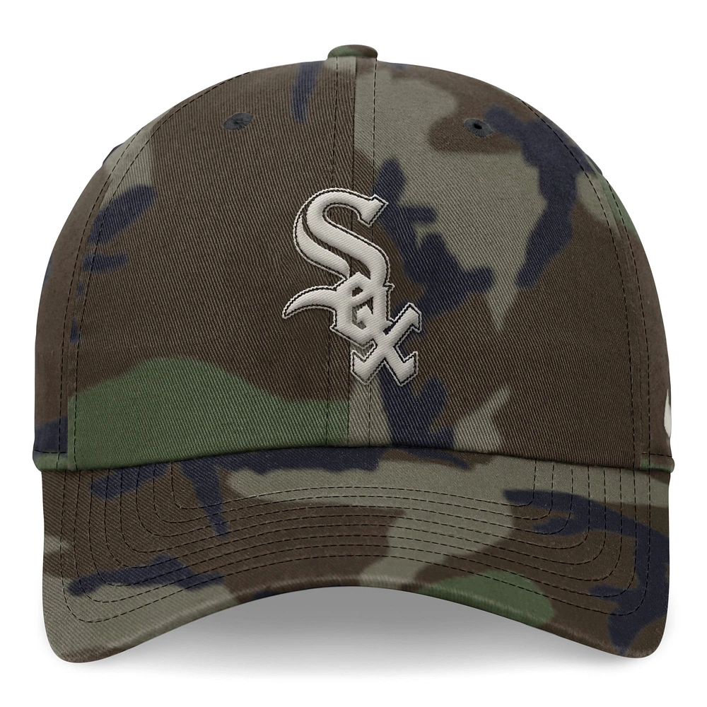 Casquette réglable Nike Camo Chicago White Sox Club pour homme