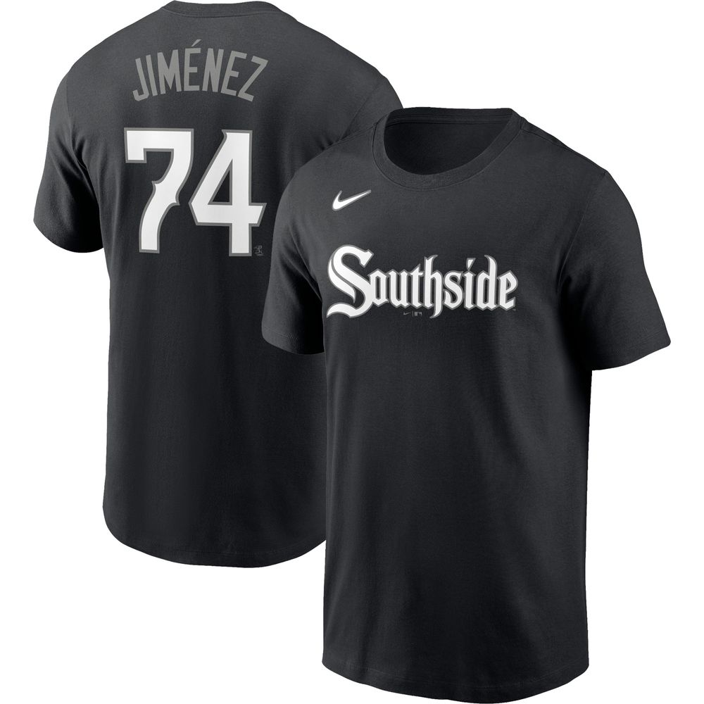 Men's Nike Eloy Jimenez Black Chicago White Sox City Connect Name & Number T-Shirt