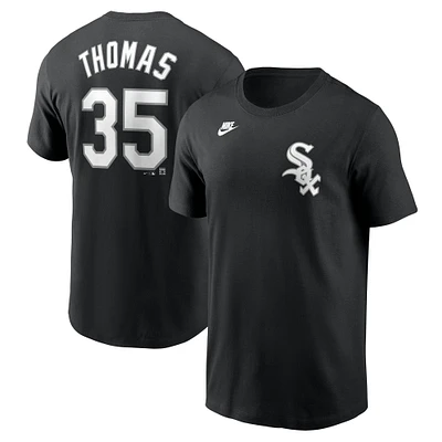Men's Nike Frank Thomas Black Chicago White Sox Cooperstown Collection Fuse Name & Number T-Shirt