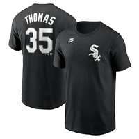 Men's Nike Frank Thomas Black Chicago White Sox Cooperstown Collection Fuse Name & Number T-Shirt