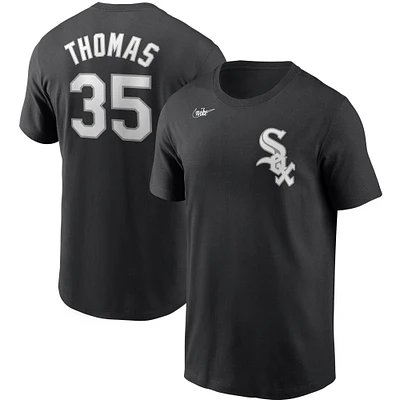 T-shirt Nike Frank Thomas pour homme, noir, Chicago White Sox, Cooperstown Collection, nom et numéro