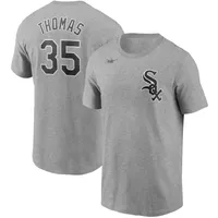 T-shirt Nike Frank Thomas Heathered Grey Chicago White Sox Cooperstown Collection pour homme avec nom et numéro