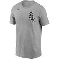 T-shirt Nike Frank Thomas Heathered Grey Chicago White Sox Cooperstown Collection pour homme avec nom et numéro