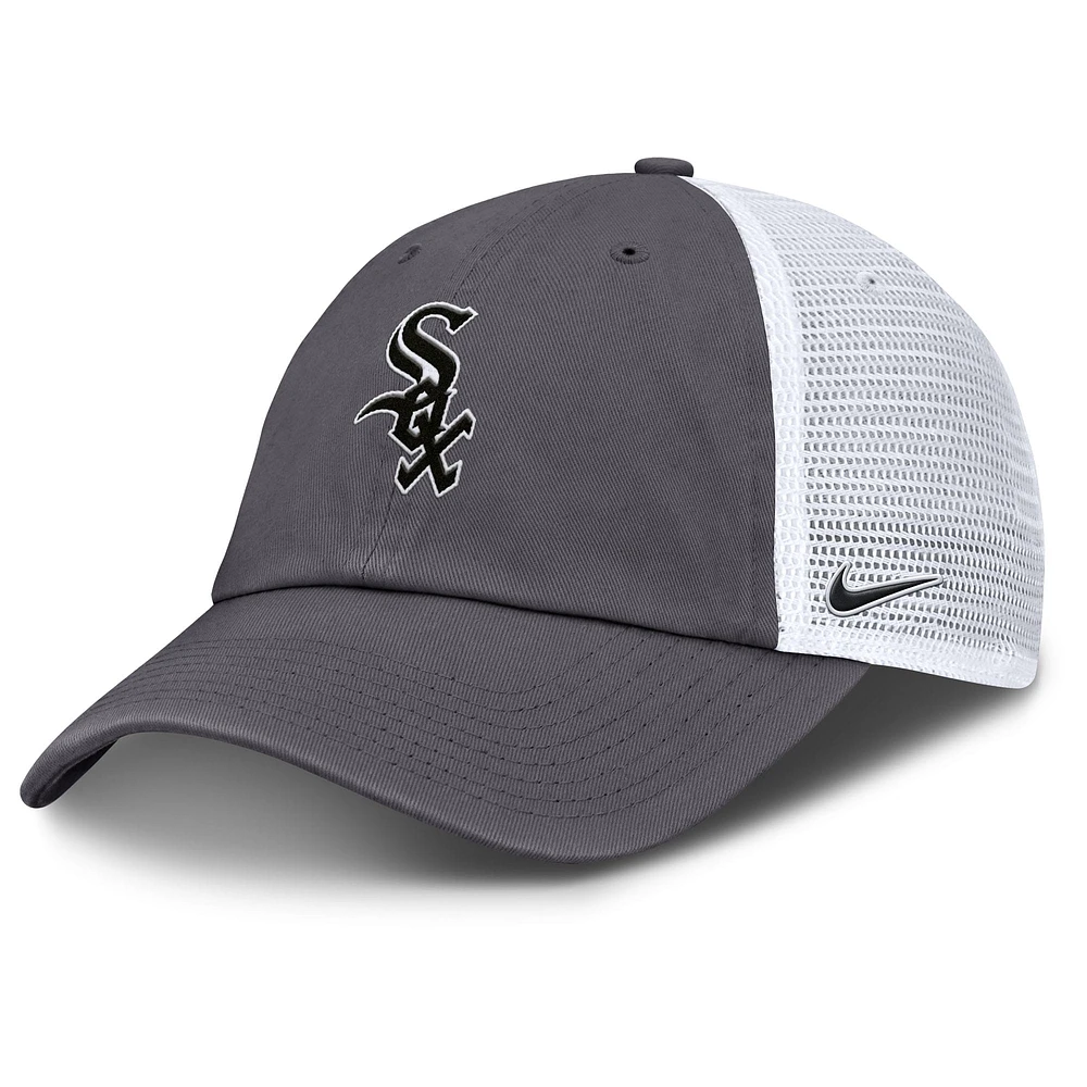 Casquette de camionneur ajustable Nike grise Chicago White Sox pour homme