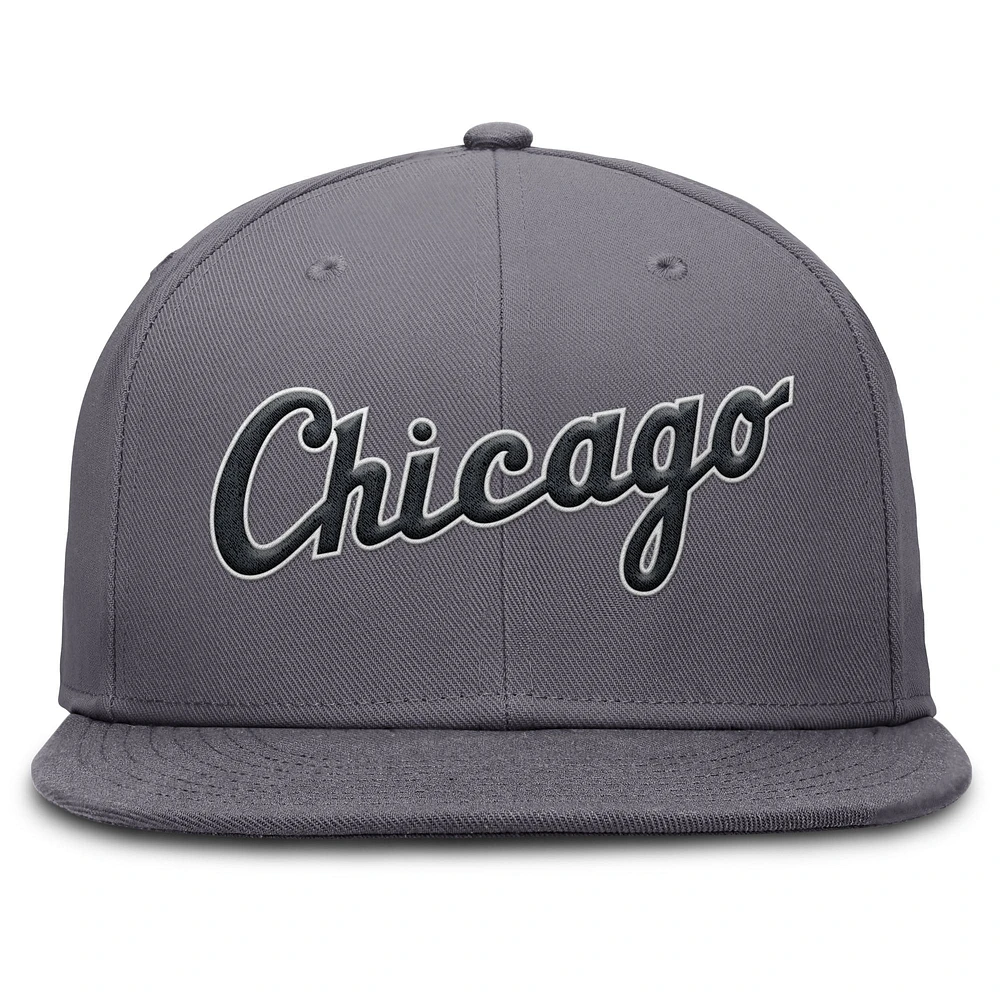 Casquette Nike Performance True Fitted grise pour homme des Chicago White Sox