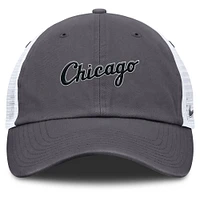 Men's Nike Gray Chicago White Sox Wordmark Club Adjustable Trucker Hat