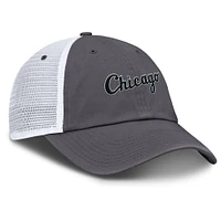 Men's Nike Gray Chicago White Sox Wordmark Club Adjustable Trucker Hat