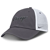 Casquette de camionneur ajustable Nike grise Chicago White Sox Wordmark Club pour homme