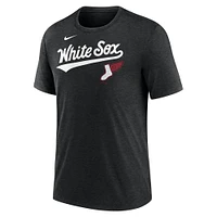 Men's Nike  Heather Black Chicago White Sox 2025 City Connect Tri-Blend T-Shirt