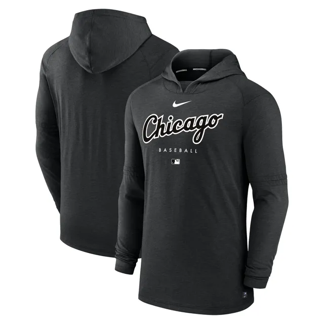 Chicago White Sox New Era Heather Grey Hoodie - Grey/Black Medium