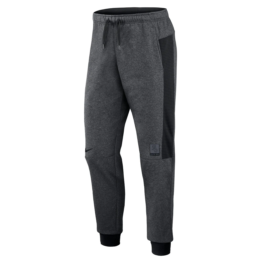 Men's Nike Heathered Gray/Black Chicago White Sox Authentic Collection Flux Performance Jogger Pants