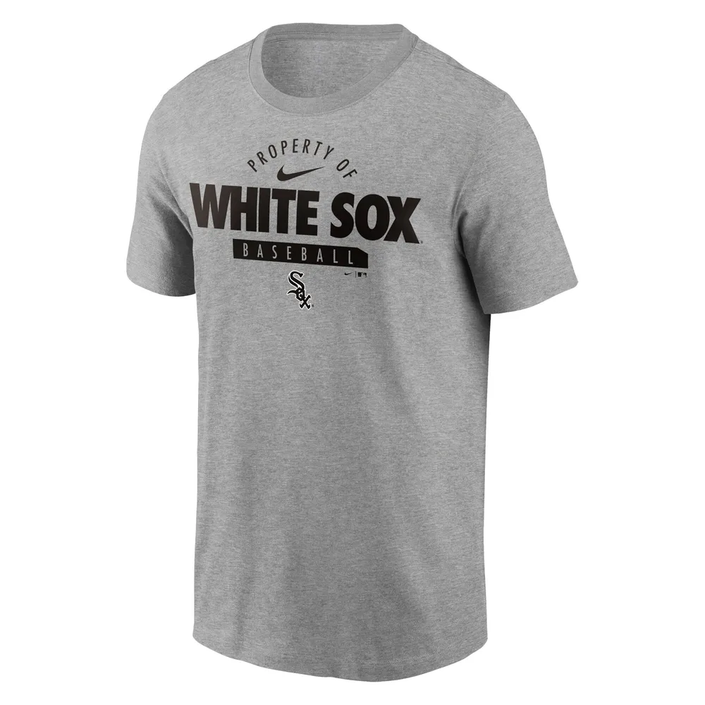 Men's Nike Heathered Gray Chicago White Sox Primetime Property Of Practice  T-Shirt