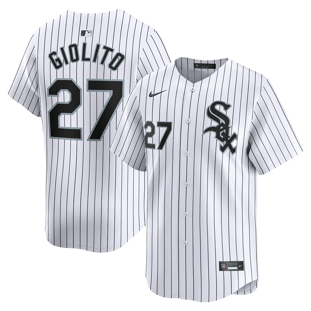 Maillot de joueur Nike Lucas Giolito blanc Chicago White Sox Home Limited pour homme