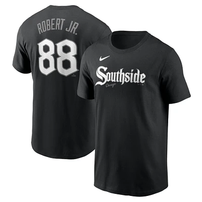 T-shirt Nike Luis Robert Jr. pour homme, noir, Chicago White Sox, City Connect Fuse, nom et numéro