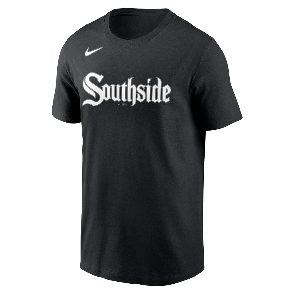 T-shirt Nike Luis Robert Jr. pour homme, noir, Chicago White Sox City Connect, nom et numéro