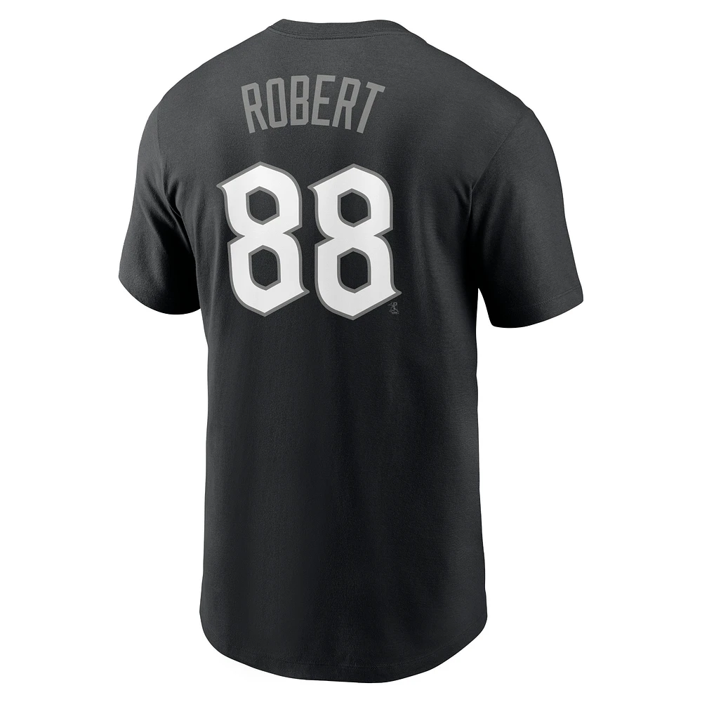 T-shirt Nike Luis Robert Jr. pour homme, noir, Chicago White Sox City Connect, nom et numéro