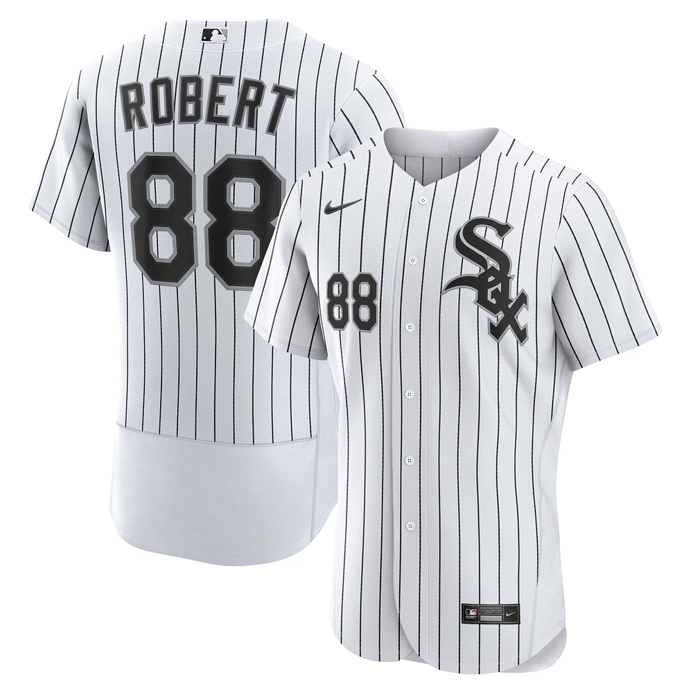 Homme Nike Luis Robert Blanc/Noir Chicago White Sox Domicile Maillot Joueur Authentique