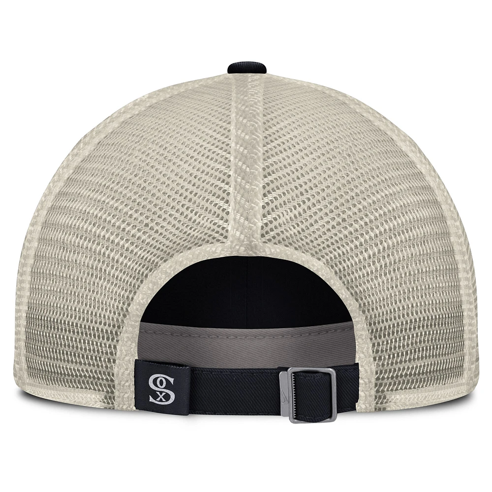 Men's Nike Navy/Natural Chicago White Sox Cooperstown Collection Club Trucker Adjustable Hat