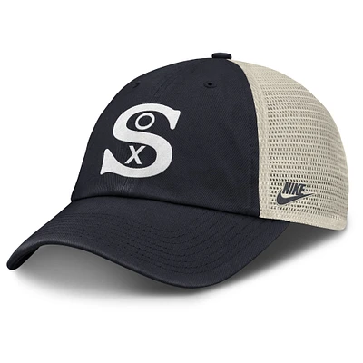 Men's Nike Navy/Natural Chicago White Sox Cooperstown Collection Club Trucker Adjustable Hat